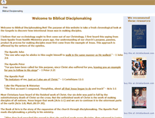 Tablet Screenshot of biblicaldisciplemaking.net